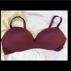 Victoria Secret plunge bra Size 38 C maroon